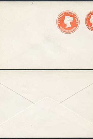 ESC192 QV 1/2d Orange and 4d Orange Compound Stamped to Order Envelope Mint