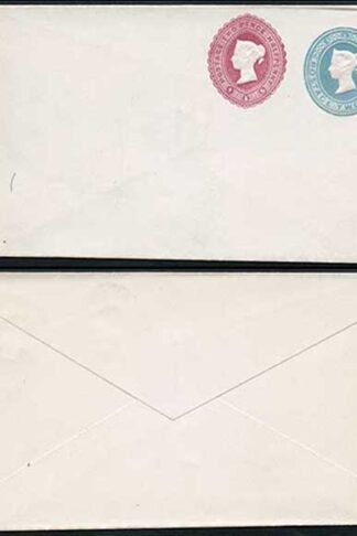 ESC43 QV 2d Blue and 2 1/2d Lake (5.5.91) Compound Envelope Mint