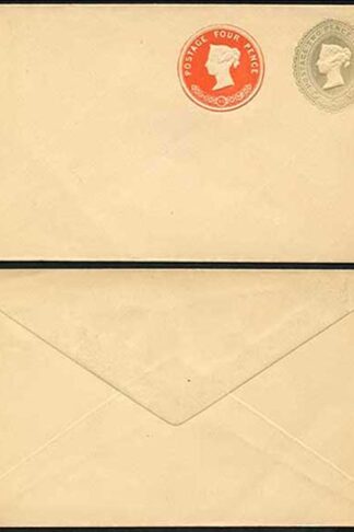 ESC144 QV 2 1/2d Grey Blue and 4d Vermillion (20.10.92) Compound Envelope