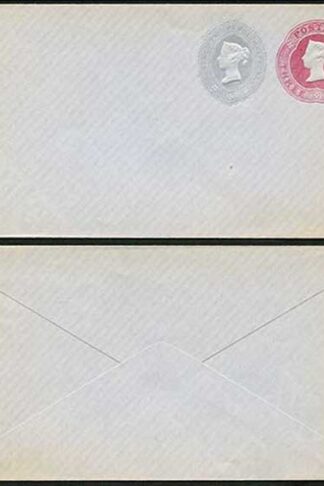 ESC280 3d Carmine and 2 1/2d Grey-blue Both 9 Dot Floret Stamped to Order Envel