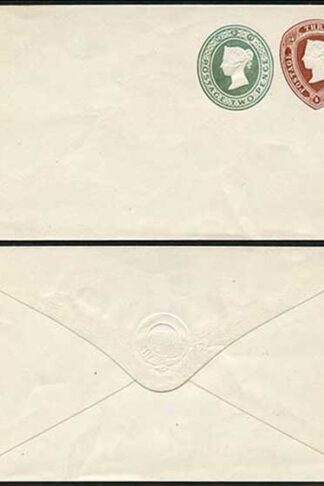 ESC34 QV 1 1/2d Brown and 2d Blue (13.5.75) Compound Envelope Mint