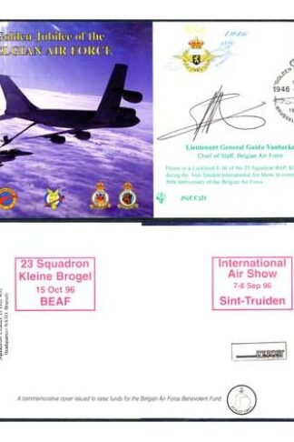 JS(CC)21c Golden Jubilee Belgian Air Force Signed by Lt Gen Guido Vanhecke