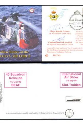 JS(CC)19c Golden Jubilee of the Belgian Air Force Signed by Peelaers Kerkhof (B)