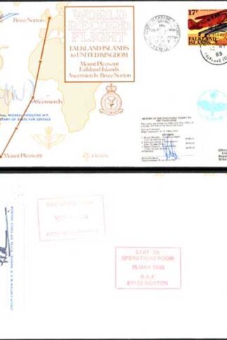 RD6b Falkland Islands to UK Signed by Pilot Vice-Chairman Rt. Hon. Michael