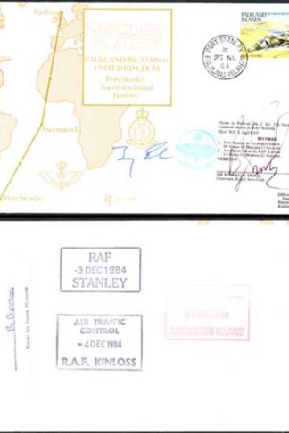 RD3a Falkland Islands to UK Signed by Pilot and chairman