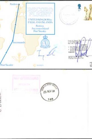 RD3a Falkland Islands to UK Signed by Pilot and chairman (D)