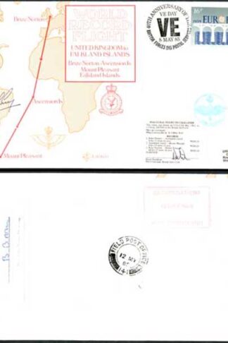 RD5a UK to Falkland Islands Signed by Crew Member and David Hamilton (E)