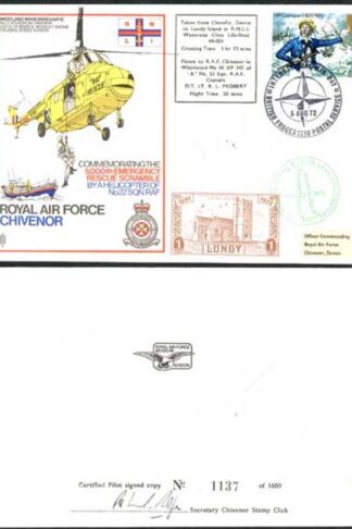 5000th Emergency Rescue Scramble Pilot Signed Cover