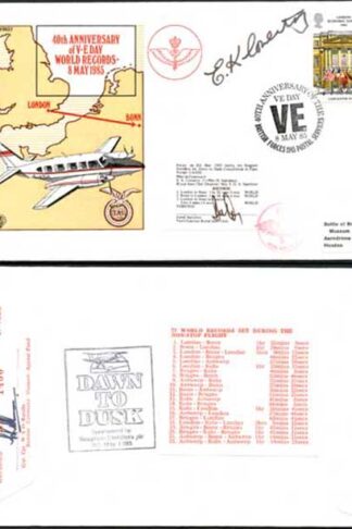 RD7a 40th Anniv of V-E Day World Records Pilot and Vice Chairman Signed