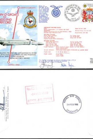 RD13a John O Groats to Lands End Record Signed by Phantom Crew