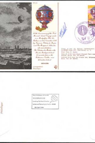 AC8c 1st Manned Aerial Voyage Signed by Peter Sadler(A)