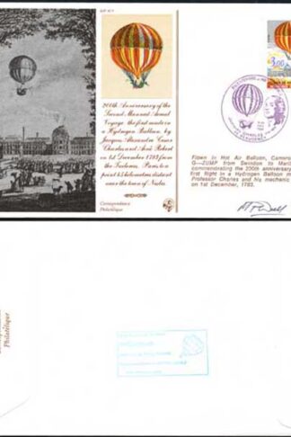 AC9b 200th Ann 2nd Manned Aerial Voyage Signed (B)