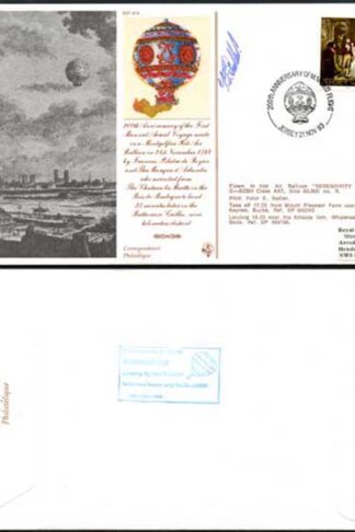 AC8a 1st Manned Aerial Voyage Signed by Peter Sadler