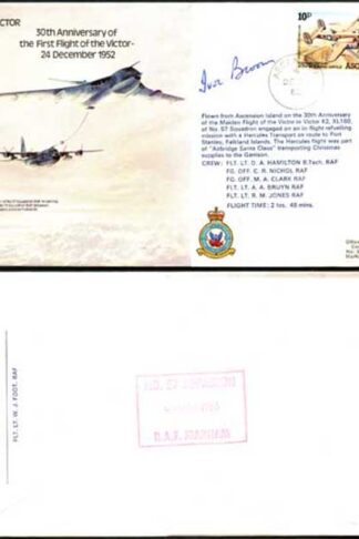 B43c 30th Anniv of the 1st Flight of the Victor Signed by AM Sir Ivor Broom (E)