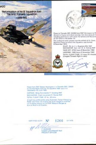 B45c No.9 Sqn as the 1st Tornado Sqn Signed by EC Selfe and JD Melrose (B)