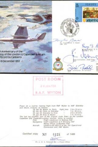 B40c Breaking Record of Return from London to Capetown Signed Cover (B)
