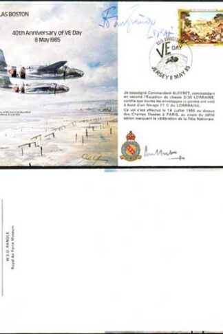 B34c Douglas Boston 40th Anniv of VE Day Signed by Sir John Grandy (C)