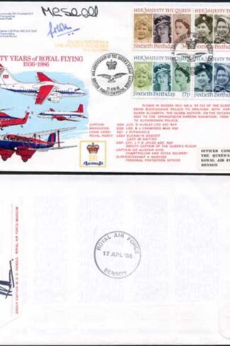 RFDC43 60th Birthday of HM The Queen Signed by M.L Schofield and A.M Wills (A)