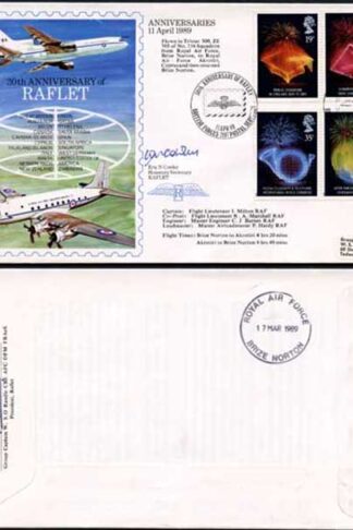 RFDC72 Anniversaries 11 April 1989 Signed by Eric N Cowley