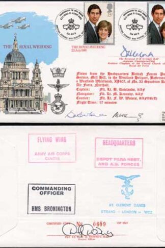 RFDC5 The Royal Wedding Signed by Crew and The Reverand D.H.G. Clark (B)