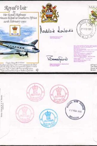 RV17c The Princess Royal to Southern Africa Signed The Hon Mrs M. Louloudis (A)