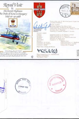 RV4c The Duke of Kent to Hungary Signed by O.J.A. Knight and M.L. Schofield