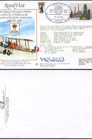 RV1c Queen Mother to Berlin 750th Ann Signed by M.L. Schofield (A)