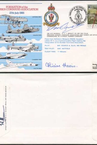 AC23c Formation Bomber Command Association Signed by Lady Harris and T. Bennet