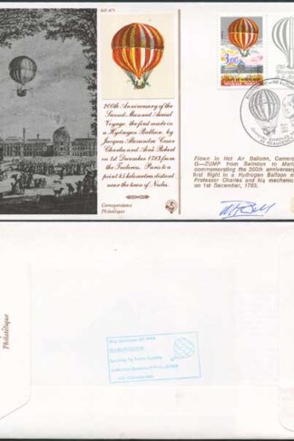 AC9 200th Ann 2nd Manned Aerial Voyage Signed