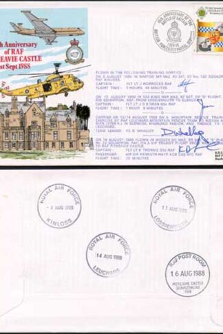 AC31b 50th Ann RAF Pitreavie Castle Signed by 4 Pilots (A)