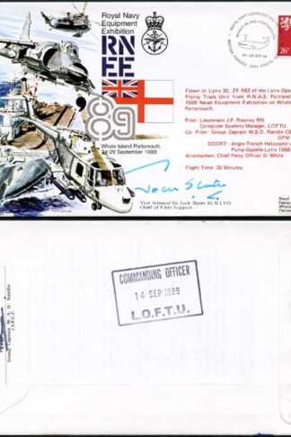 AC41c Royal Navy Equipment Exhibition Signed by Sir Jock Slater
