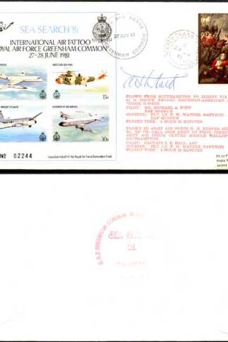 C88b Sea Search 81 Int Air Tattoo Pilot Signed Cover (A)