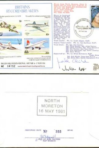 C86c Britains Record Breakers Signed by J. Nott and Judith Chrisholm
