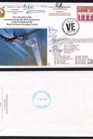 ES38d 40th Ann of RAF Escaping Society Signed by Dell and Randle and Crew