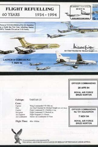 AC100c Flight Refuelling 60 Years Signed by ACM Sir Michael Knight