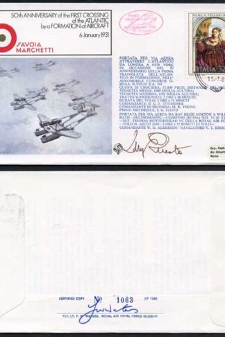 FF23c 1st Crossing of Atlantic by Formation of Aircraft Signed by L. Questa