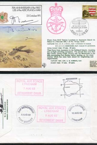 FF35c 70th Ann 1st use of Aeroplane in War Signed by Fieldhouse and Curtiss (B)