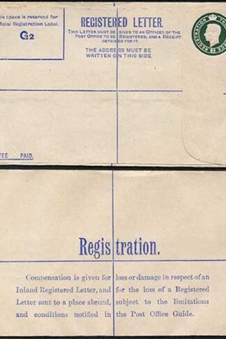 RPF2 KGVI 3d Green Forces Issue Registered Envelope Size G2 Format FRF1 Mint
