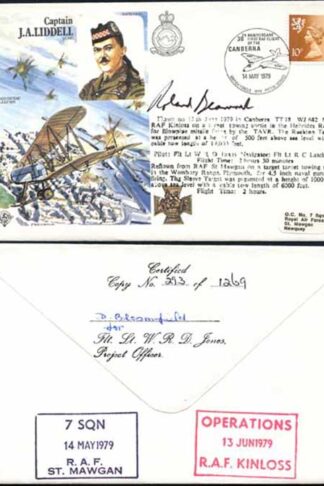 HA40c Captain J.A. Liddell Signed by Wg Cdr R. Beamont
