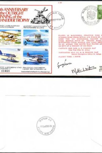 C89b 50th Ann Outright Winning of Schneider Trophy Signed by Pilot and Nav