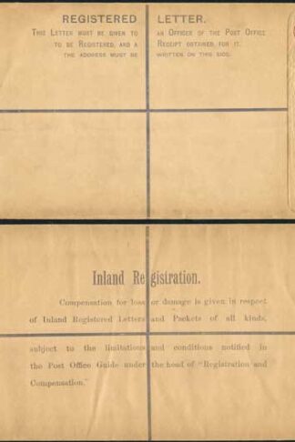 British Levant Postal Stationary Registered Envelope Size K MINT