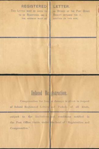 British Levant Postal Stationary Registered Envelope Size K MINT