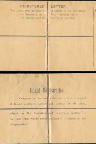 British Levant Postal Stationary Registered Envelope Size K MINT