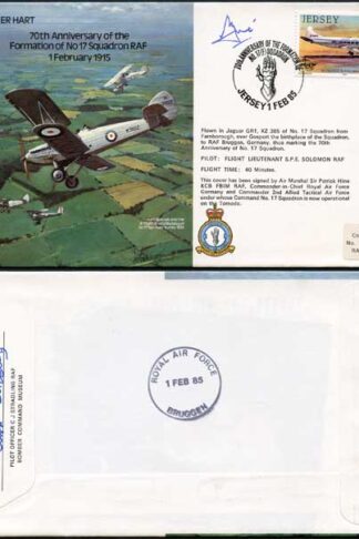 B16b 70th Anniv of the Formation of No.17 Squadron Pilot Signed (E)