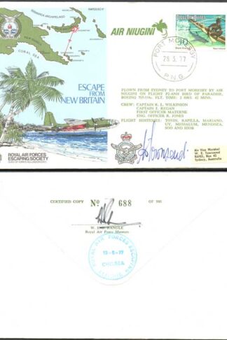 ES17d Escape from New Britain Signed by W.E Townsend