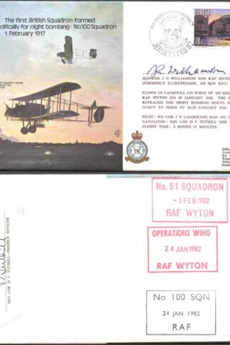 B8c 1st British Sqn Night bombing Signed by J.C. Williamson (Q)