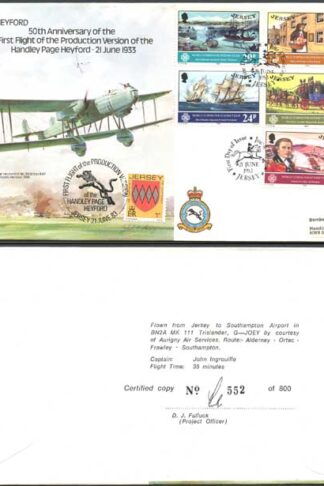 B18d 50th Ann of 1st Flight Production of H.P. Heyford Bearing Set of Jersey (B)