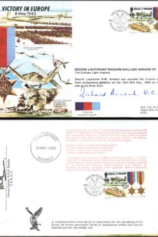 JS45/12Ac Victory in Europe Signed by 2nd Lieutenant Richard Wallace