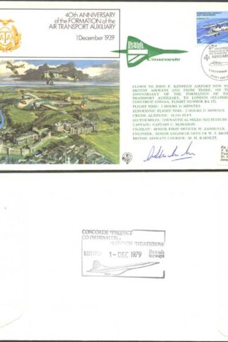FF13b 40th Ann of the air Transport Auxiliary Concorde Captain Signed