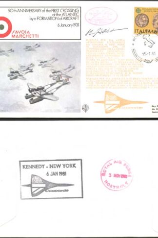 FF23b 1st Crossing of the Atlantic by a Formation of Aircraft Captain Signed